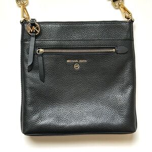 Michael Kors Black Leather Crossbody Bag